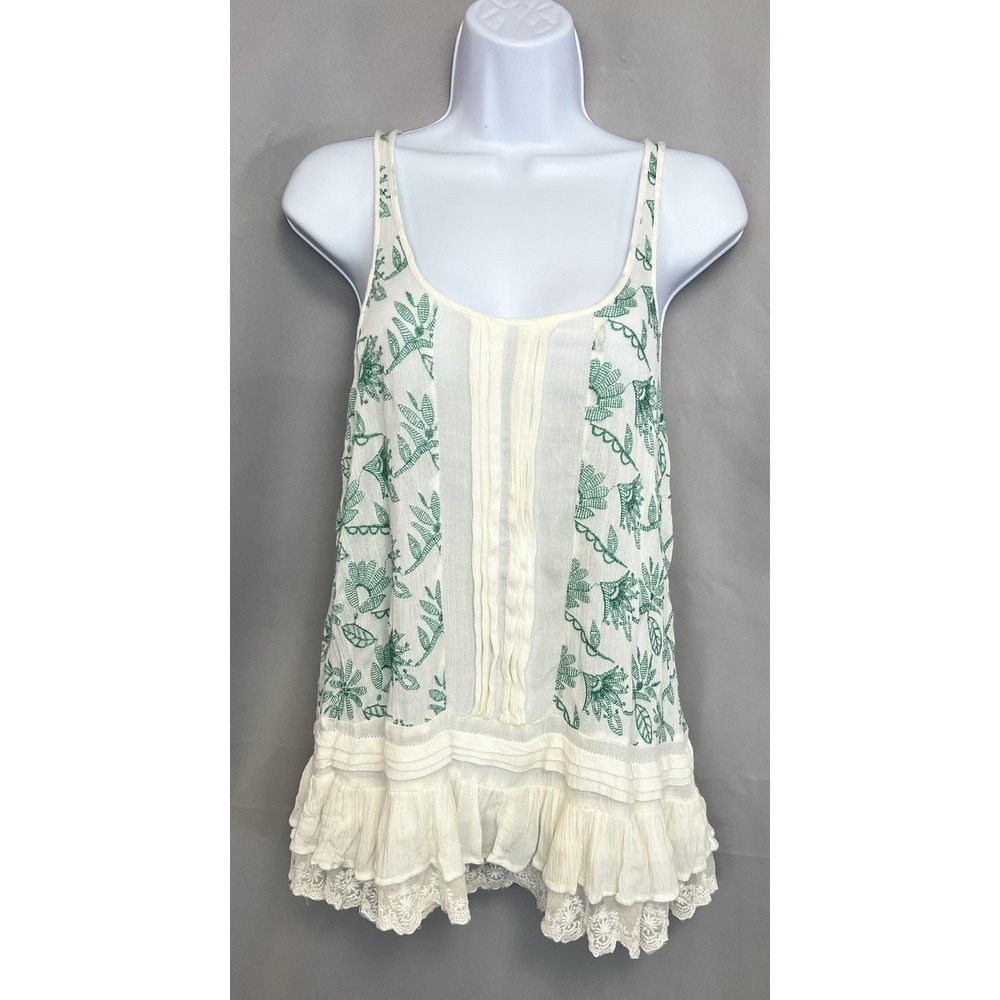 Lilka Anthropologie Women's Medium Tank Top Boho Lace Sleeveless Floral Sinoloa